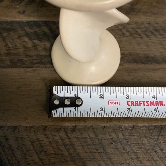 Rare VTG Rockwood Ivory Twist Candlestick Pottery - Picture 9 of 9
